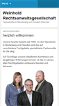 Mobile Screenshot of kanzlei-weinhold.de
