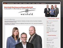 Tablet Screenshot of kanzlei-weinhold.de